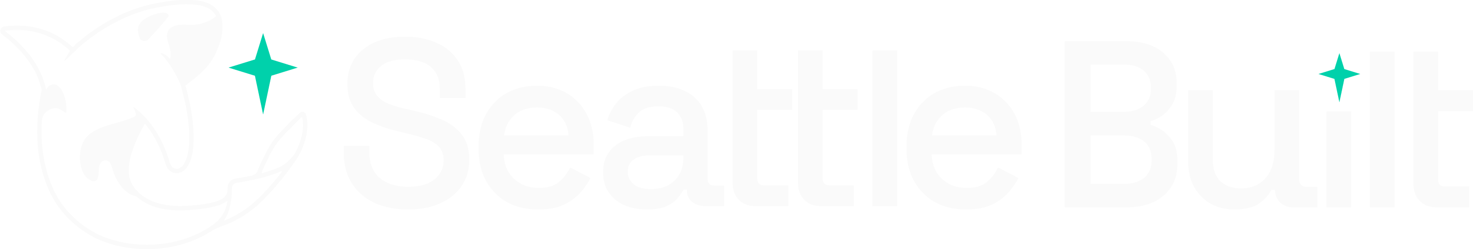 Seattle Built PCs logo: stylized orca whale pointing toward a highlighted star